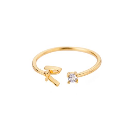 Trendy Stainless Steel Letter Rings - Adjustable Initials Fashion Jewellery