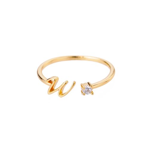 Trendy Stainless Steel Letter Rings - Adjustable Initials Fashion Jewellery