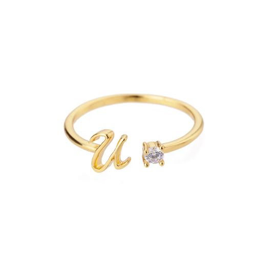 Trendy Stainless Steel Letter Rings - Adjustable Initials Fashion Jewellery