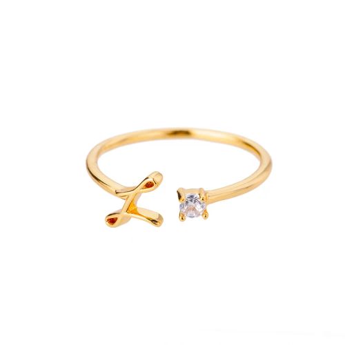 Trendy Stainless Steel Letter Rings - Adjustable Initials Fashion Jewellery