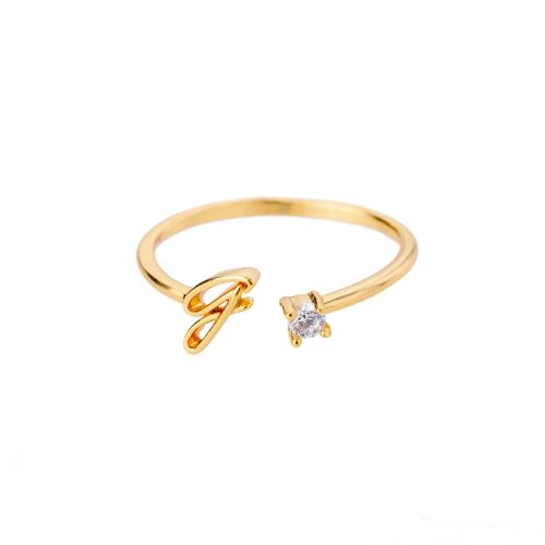 Trendy Stainless Steel Letter Rings - Adjustable Initials Fashion Jewellery