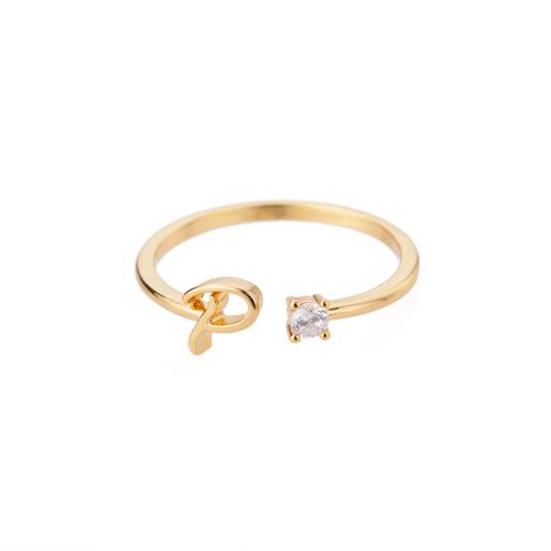 Trendy Stainless Steel Letter Rings - Adjustable Initials Fashion Jewellery