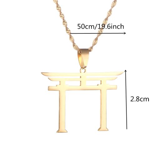 ETHYLIN Trendy Triangle Pendant Necklace - Stylish Fashion Accessory - Gold-color