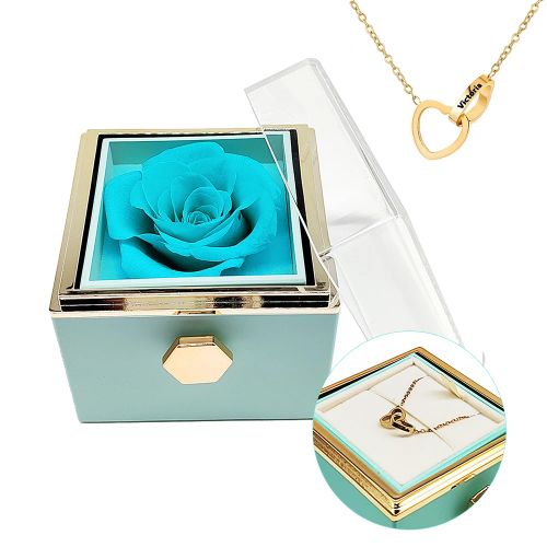 Eternal Flower Necklace & Revolving Box - Romantic Gift Set