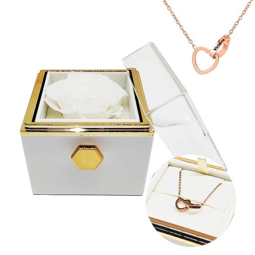 Eternal Flower Necklace & Revolving Box - Romantic Gift Set
