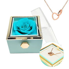 Eternal Flower Necklace & Revolving Box - Romantic Gift Set