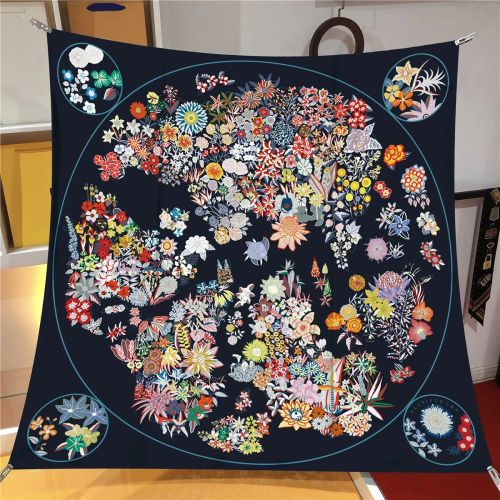 IROJEFF Luxury 100% Twill Silk Scarf - Fashionable 90x90CM Square Scarf
