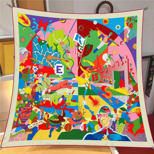 IROJEFF Luxury 100% Twill Silk Scarf - Fashionable 90x90CM Square Scarf