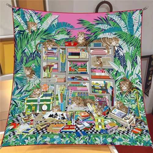 IROJEFF Luxury 100% Twill Silk Scarf - Fashionable 90x90CM Square Scarf