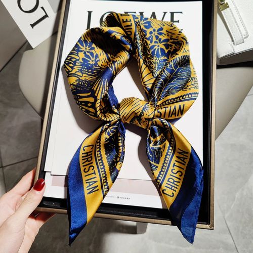 Annielazy Luxury Square Silk Scarf - Fashionable Multifunctional Wrap