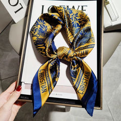 Annielazy Luxury Square Silk Scarf - Fashionable Multifunctional Wrap