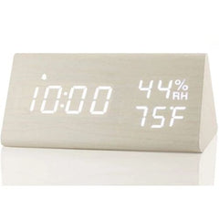 Wood LED Digital Desk Clock - Multi-Functionality & Modern Design