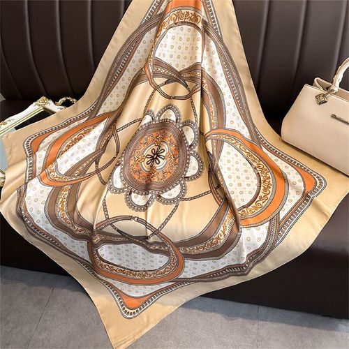 SENAIFEI Multifunctional Silk-Feeling Scarf 90x90cm - Style & Comfort - JND052-01 / 90X90CM