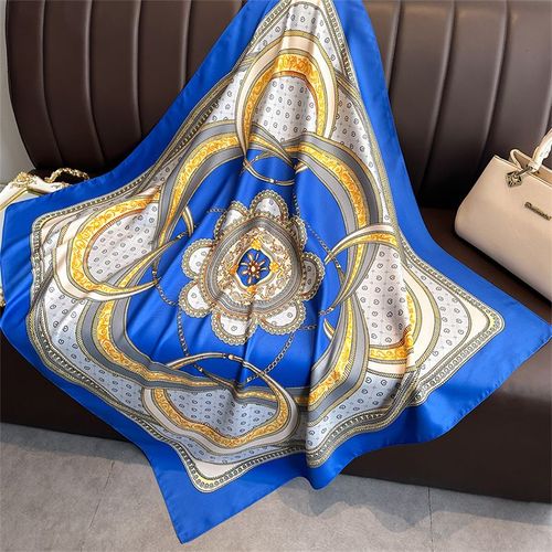 SENAIFEI Multifunctional Silk-Feeling Scarf 90x90cm - Style & Comfort - JND052-03 / 90X90CM