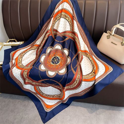 SENAIFEI Multifunctional Silk-Feeling Scarf 90x90cm - Style & Comfort