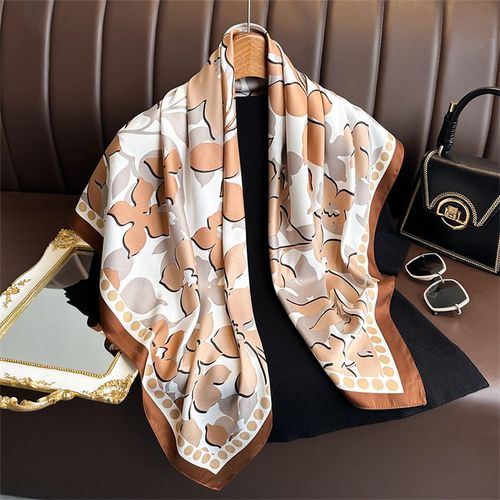 SENAIFEI Multifunctional Silk-Feeling Scarf 90x90cm - Style & Comfort - JND053-01 / 90X90CM