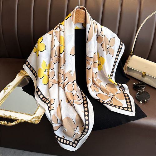 SENAIFEI Multifunctional Silk-Feeling Scarf 90x90cm - Style & Comfort