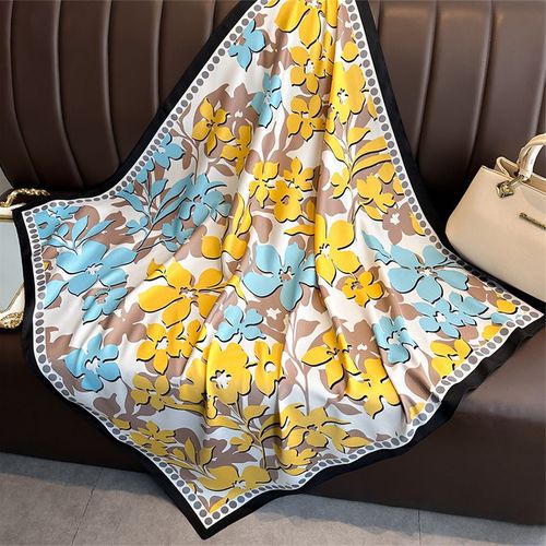 SENAIFEI Multifunctional Silk-Feeling Scarf 90x90cm - Style & Comfort