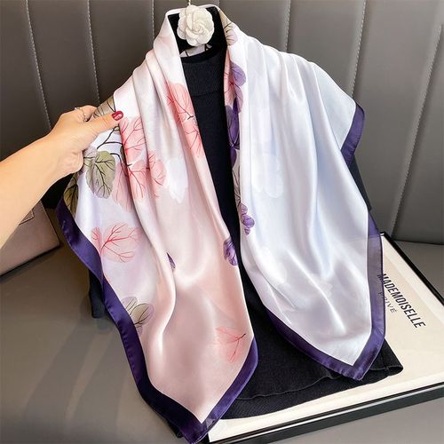SENAIFEI Multifunctional Silk-Feeling Scarf 90x90cm - Style & Comfort