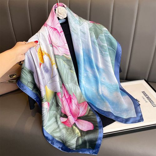 SENAIFEI Multifunctional Silk-Feeling Scarf 90x90cm - Style & Comfort - JND045-01 / 90X90CM