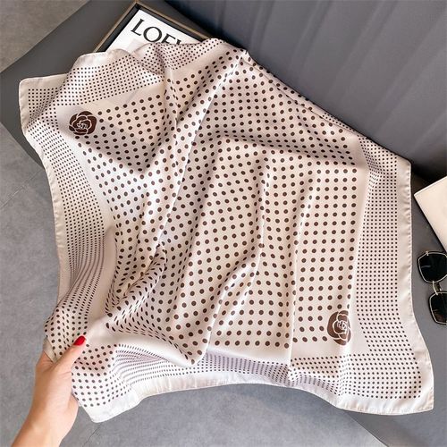 SENAIFEI Multifunctional Silk-Feeling Scarf 90x90cm - Style & Comfort