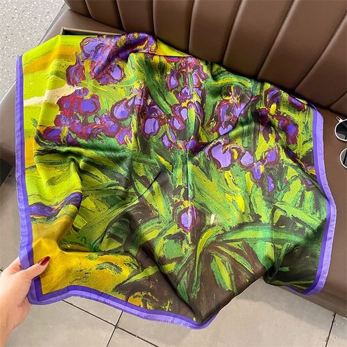 SENAIFEI Multifunctional Silk-Feeling Scarf 90x90cm - Style & Comfort