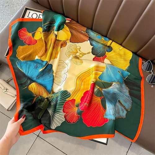 SENAIFEI Multifunctional Silk-Feeling Scarf 90x90cm - Style & Comfort