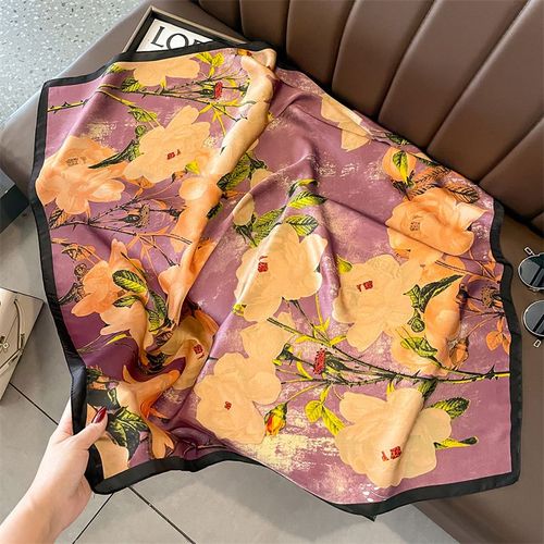 SENAIFEI Multifunctional Silk-Feeling Scarf 90x90cm - Style & Comfort - JND024-01 / 90X90CM