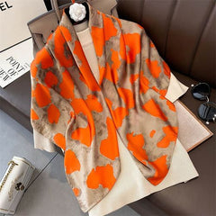 SENAIFEI Multifunctional Silk-Feeling Scarf 90x90cm - Style & Comfort