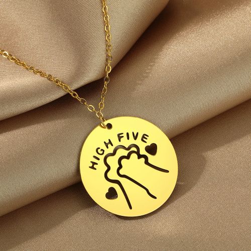 Skull Necklace Pendant - Stylish Gold Stainless Steel Accessory