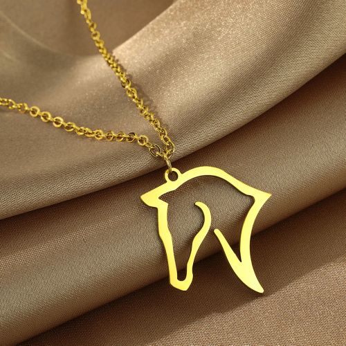 Skull Necklace Pendant - Stylish Gold Stainless Steel Accessory