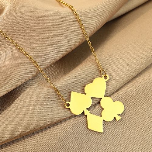 Skull Necklace Pendant - Stylish Gold Stainless Steel Accessory