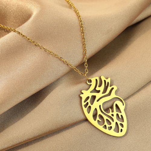 Skull Necklace Pendant - Stylish Gold Stainless Steel Accessory - PA1304