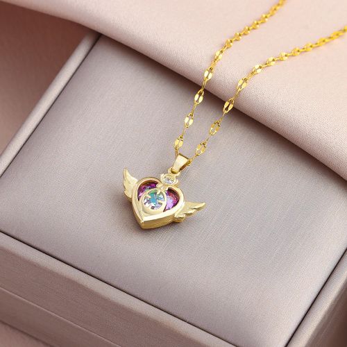 Marisa Trendy Pendant Necklace - Stylish Stainless Steel Enhancer - 3004 Heart