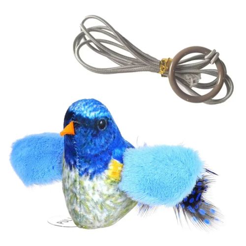 Squeaky PP Cotton Cat Toy - Safe Entertaining Stress Relief - B