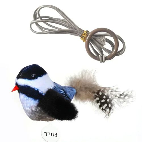 Squeaky PP Cotton Cat Toy - Safe Entertaining Stress Relief