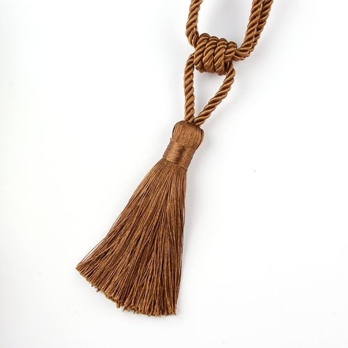 Handmade Gold Tassel Curtain Tieback - Modern Room Decoration Accessory - Coffee / 2p