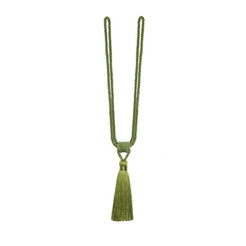 Handmade Gold Tassel Curtain Tieback - Modern Room Decoration Accessory - Green / 2p
