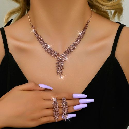 Charming Mimosa Flower Jewellery Set - Elegant Earrings & Necklace
