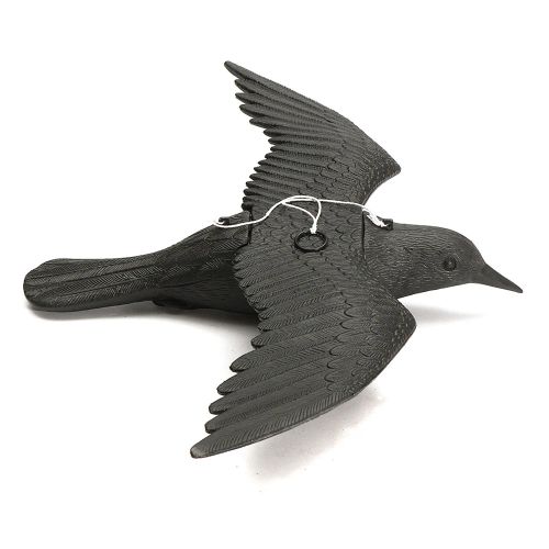 Lifelike 3D Flying Falcon Bird Decoy for Garden Pest Control Decoration - Plastic crow