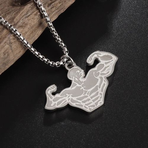 Stainless Steel Pendant Necklace - Fashionable Gift for Friends - AL19046-Silver