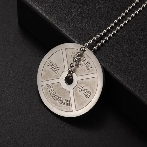 Stainless Steel Pendant Necklace - Fashionable Gift for Friends - AL19331-Silver