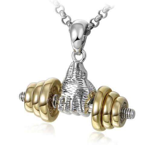 Stainless Steel Pendant Necklace - Fashionable Gift for Friends - AL4159-Gold silver