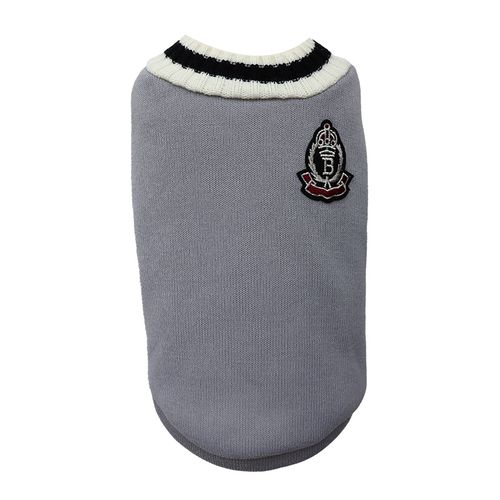 Winter Pet Dog Clothes - Warm Windproof Jacket for Small Medium Dogs - School gray / M