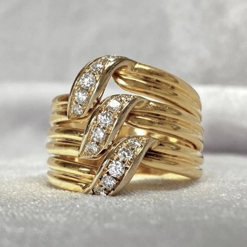 CAOSHI Geometric Brass Wedding Bands - Trendy Fashion Rings - T0075 / 10