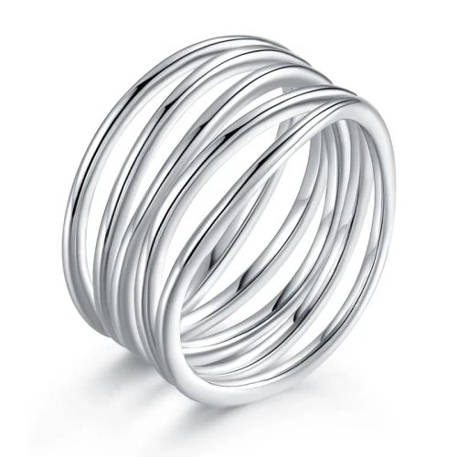 CAOSHI Geometric Brass Wedding Bands - Trendy Fashion Rings - Q494 / 10
