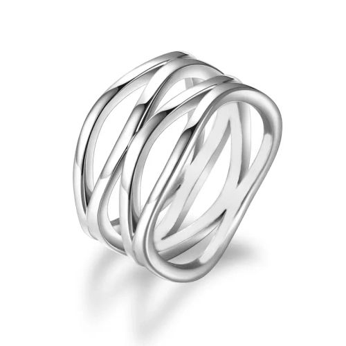 CAOSHI Geometric Brass Wedding Bands - Trendy Fashion Rings - Q718 / 10