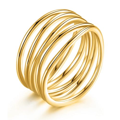 CAOSHI Geometric Brass Wedding Bands - Trendy Fashion Rings