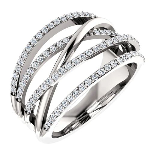 CAOSHI Geometric Brass Wedding Bands - Trendy Fashion Rings