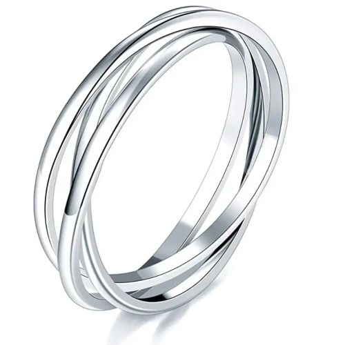 CAOSHI Geometric Brass Wedding Bands - Trendy Fashion Rings - Q737 / 10